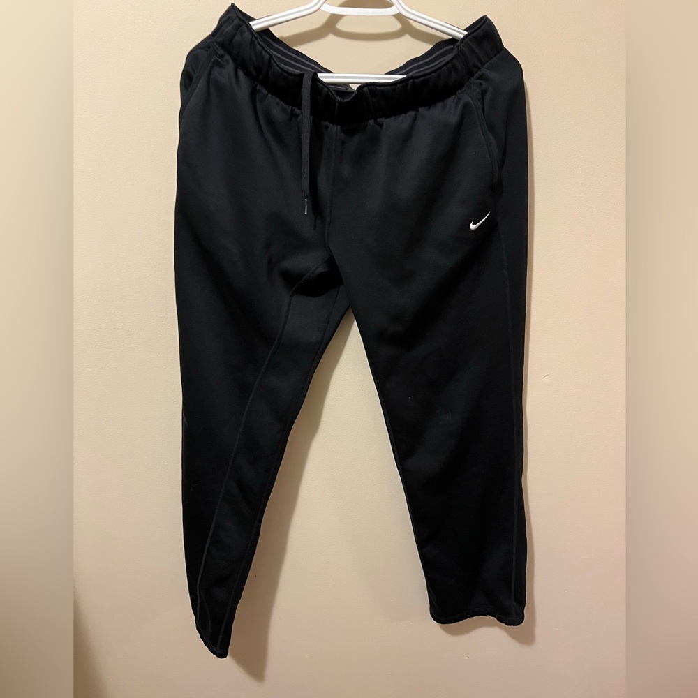 Nike Black Joggers with White Swoosh